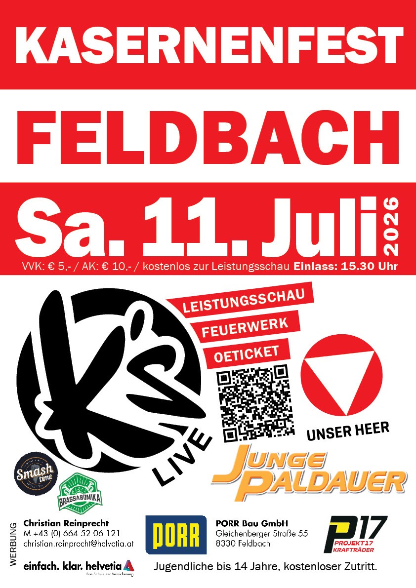Plakat vom Kasernenfest am 11.07.2026